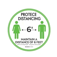 safety floor sign keep 6 feet away safe distance protece distancing floor decal quotes words sticker