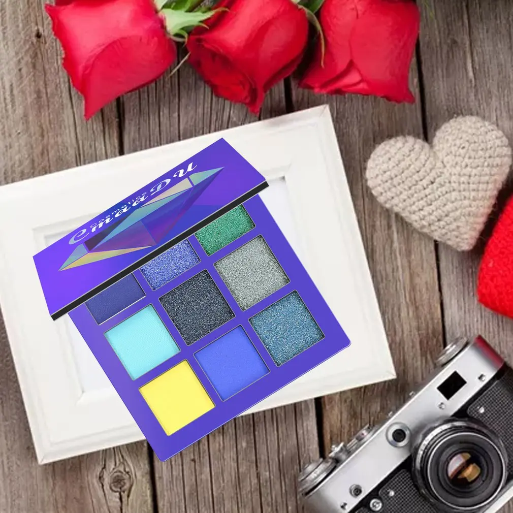 9 цветов бриллиантовый яркий красочный макияж тени для век набор блестящих теней