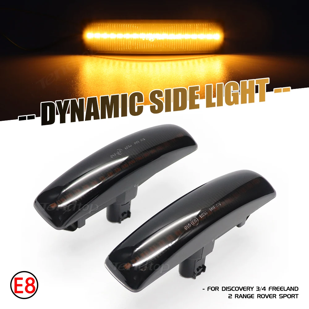 

Светодиодный динамический поворотник для Land Rover Range Rover Sport Freeland 2 Discovery 3 4 LR3 LR4 L319, последовательный боковой маркер