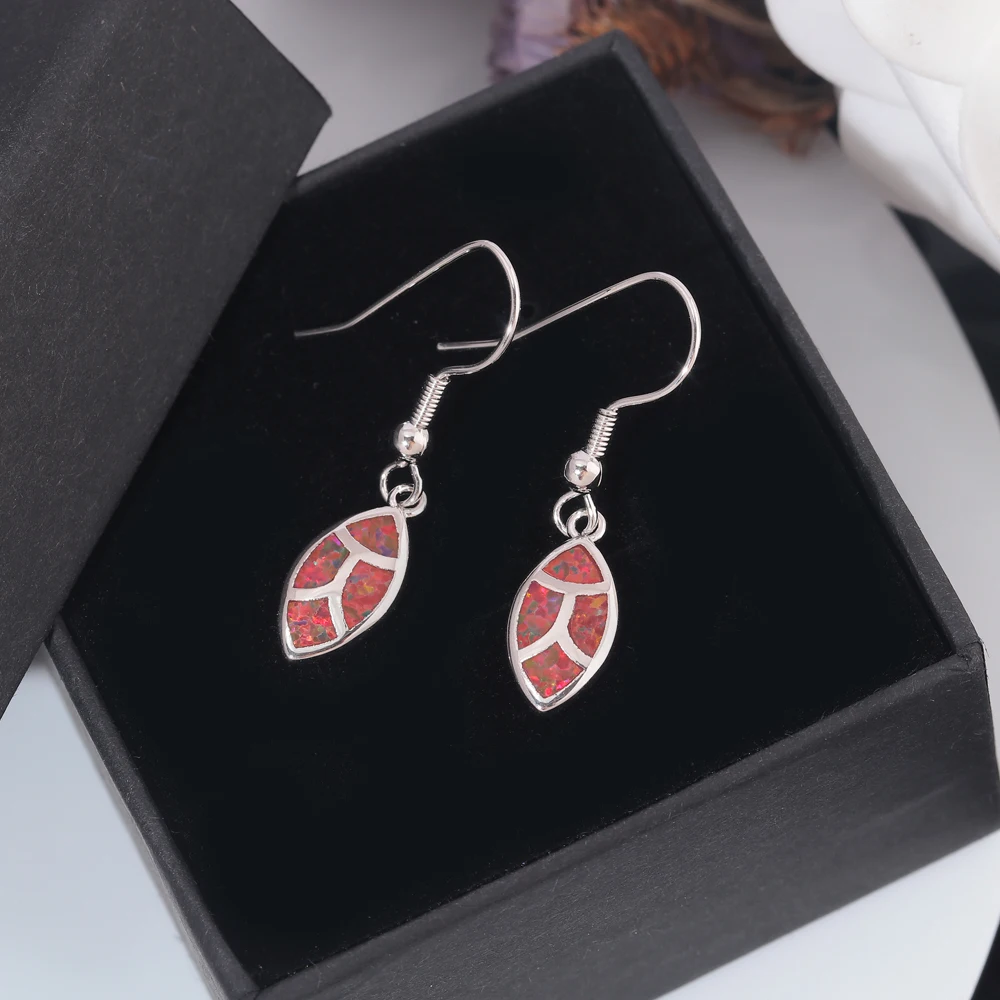 Комплект женских ювелирных изделий из опала и серег-подвесок | Украшения