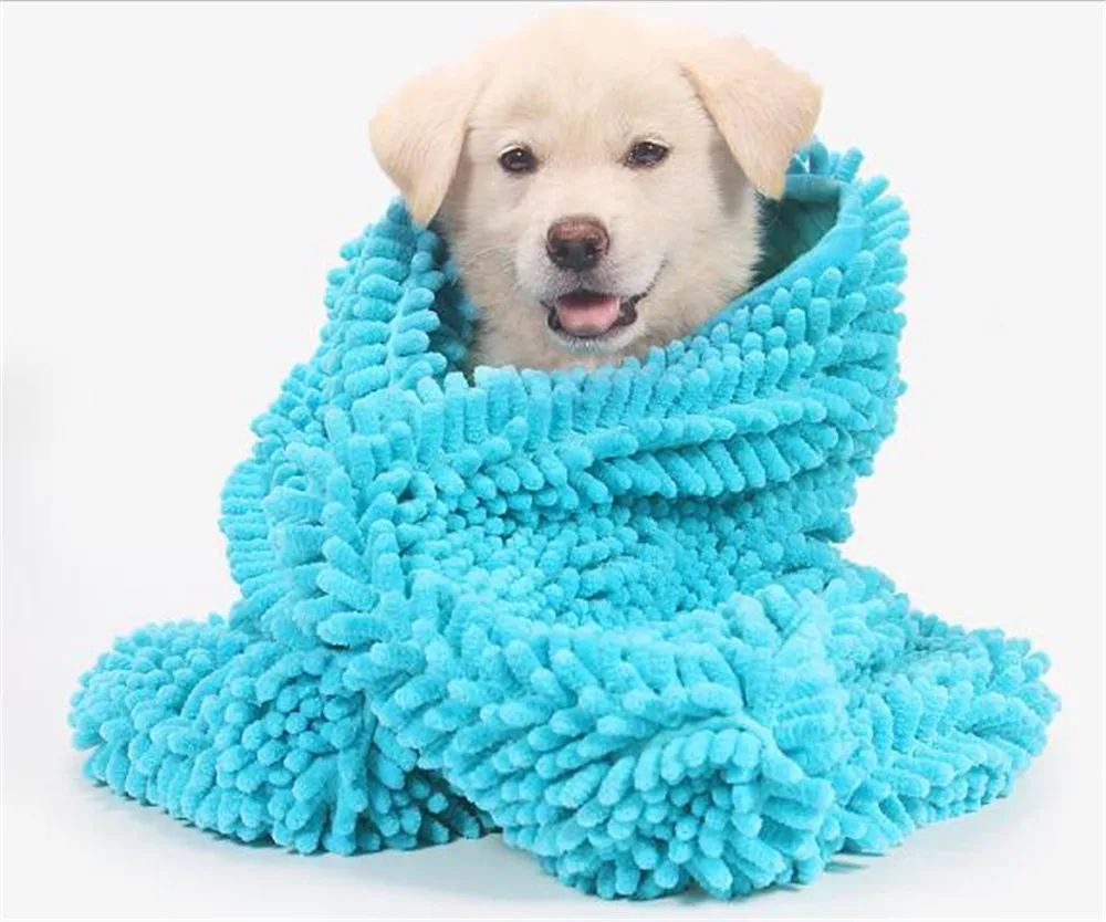 Полотенце для собак впитывающее полотенце домашних животных плюшевое банное и