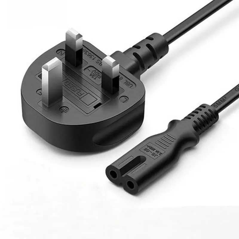 

Power Extension Cord BS1363 UK 3pin male Plug to IEC 320 C7 female AC Power Cable 1.2M 2*0.75mm for Adapter Charger Monitor Cord