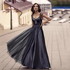 Тюлевые трапециевидные вечерние платья 2021 милое атласное платье с рукавом-крылышком и поясом длиной до пола для официальной вечеринки выпускного вечера с открытой спиной на заказ