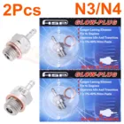 2x свечи свечения зажигания 4 # N4 3 # N3 детали двигателя для 18 110 Nitro Мощность RC грузовик багги Truggy Traxxas Redcat Himoto HPI HSP 70117