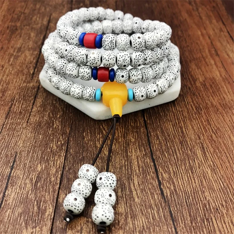 

108 Mala Bead Bodhi Seeds Strand Bracelets Natural Resin Sweater Chain Star Moon Jewelry Accessories Gifts For Women And Men