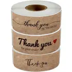 120 шт. рулоны наклеек из крафт-бумаги, круглые клейкие этикетки для бизнеса вечерние НКИ, свадьбы, Baby Shower, подарка или дня рождения 2,5*7,5 см