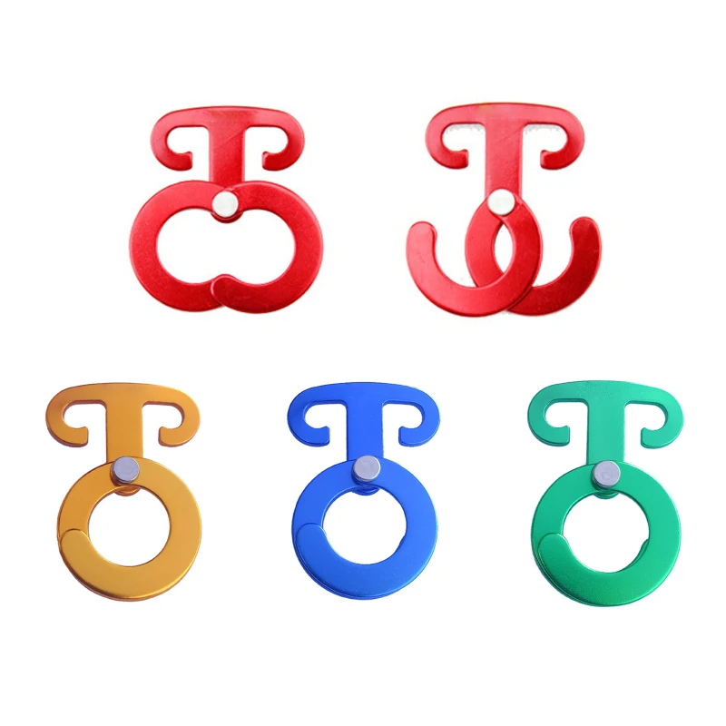 

5PCS Aluminum Tent Rope Buckles Multifunctional Outdoor Camping Tent Tool Rope Buckle Travel Kit Survival Tent Rope Buckle