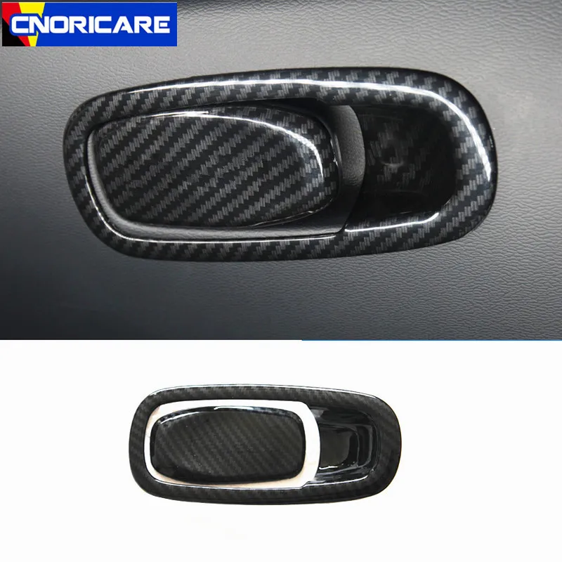 Декоративная накладка на рамку переключателя ручки бардачка автомобиля в стиле углеродного волокна для Volvo XC60 2018 ABS интерьерные наклейки.