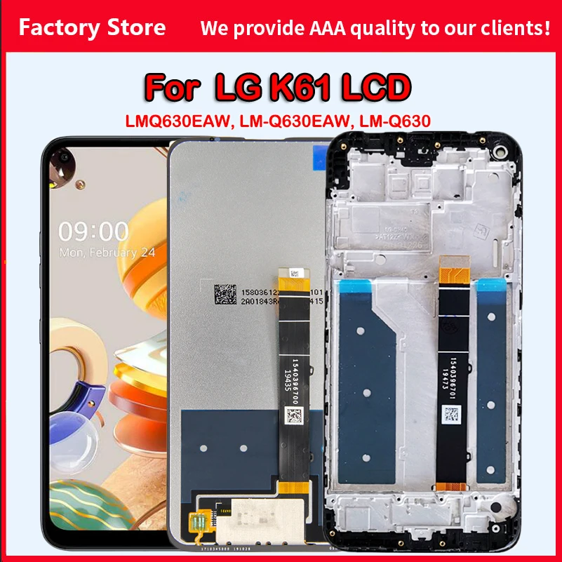

6.53'' Original LCD For LG K61/Q61 LM-Q630 LMQ630EAW LM-Q630EAW LCD Display Touch Screen Digitizer Assembly Tools