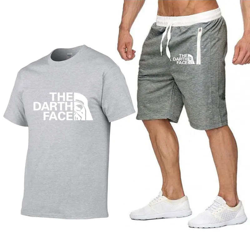 

Spring And Summer New Men's And Women's Casual Track Suit Sportswear Two-piece Cotton T-shirt Brand + Fashion Casual Shorts Suit