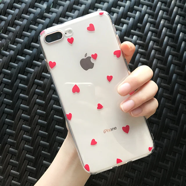17 Чехол с узором любовь для iPhone X XS чехол для iPhone X XS 6 6s 7 7plus 8 8 plus мягкий силиконовый прозрачный чехол для телефона,чехол на айфон 7,чехол на айфон 8 - Цвет: 17