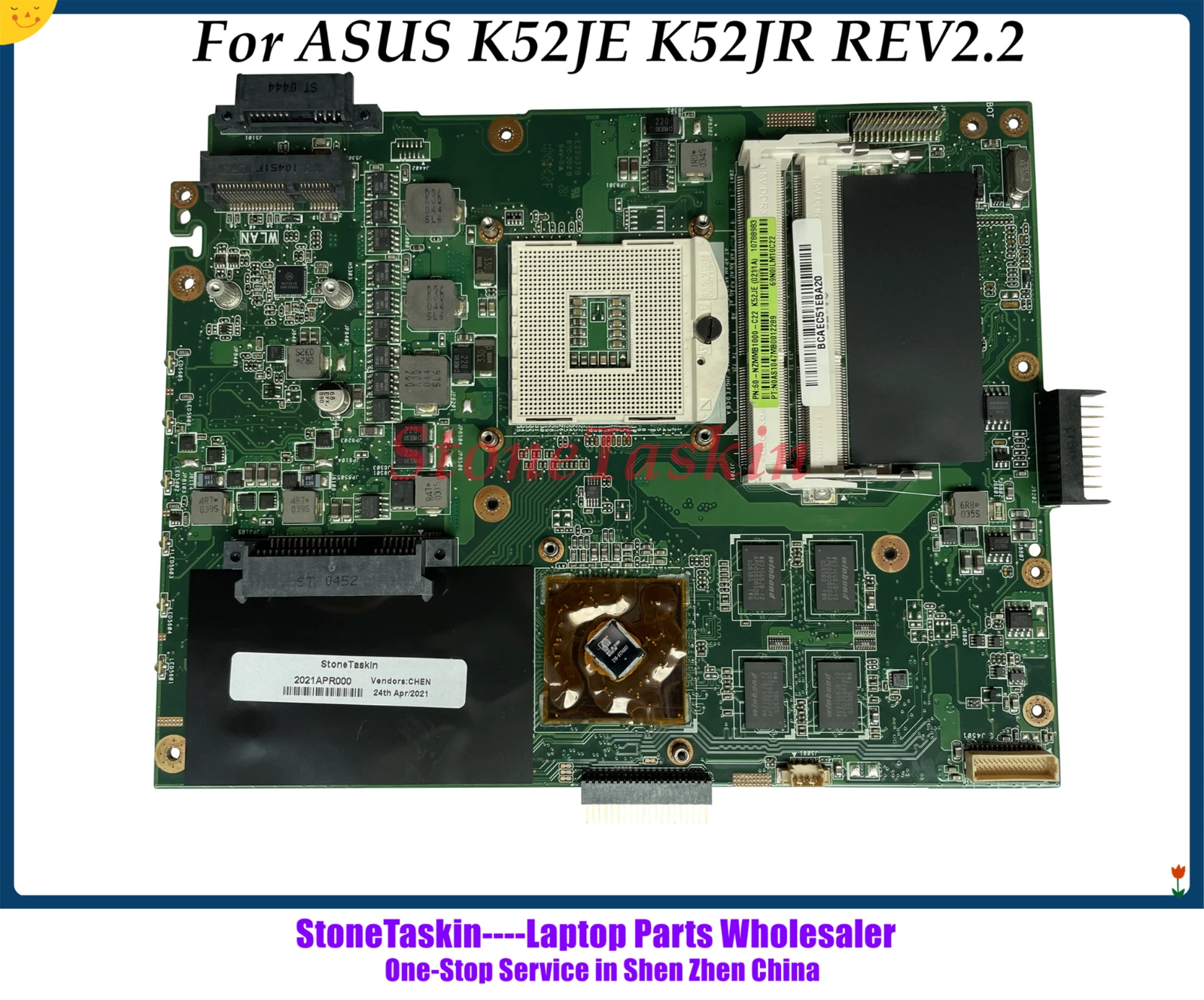 Высокое качество для Asus K52J A52J K52JR K52 K52JE X52J Материнская плата ноутбука Rev2.2 HM55 PGA989 DDR3