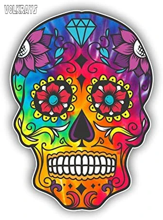 Водостойкие наклейки Volkrays с изображением сахарного черепа мексиканского дня