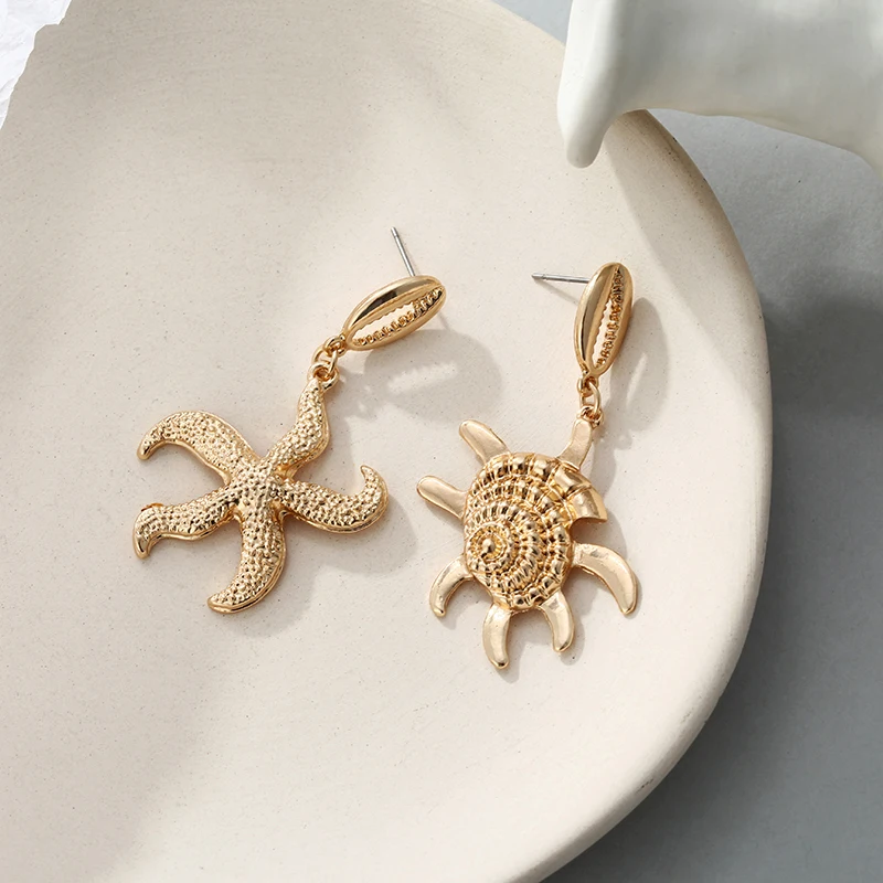 Новинка 2019 пляжные серьги в виде раковины женские модели увеличенные