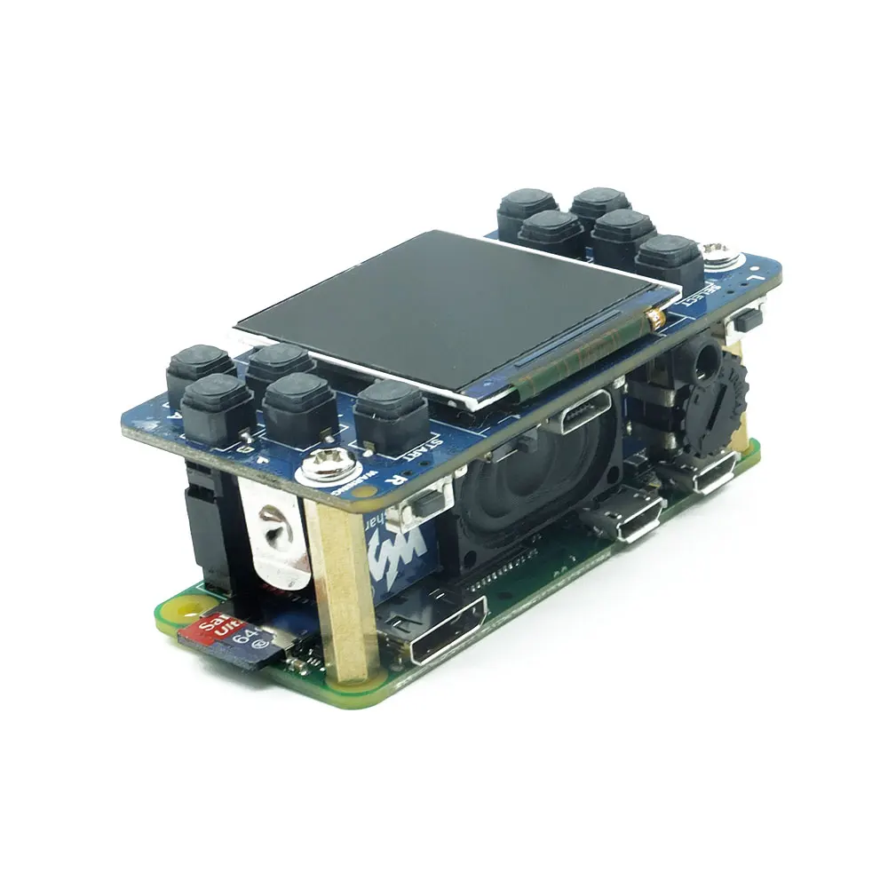 Raspberry Pi zero Game pi 1 54 дюйма ЖК-дисплей с функцией зарядного устройства для наушников