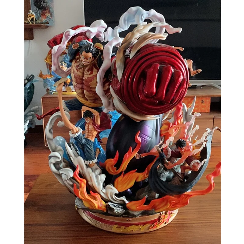 

21" One Piece Statue Monkey D Luffy The Straw Hat Pirates Bust Gear Fourth Full-Length Portrait GK Action Figure Toy 54CM Q307