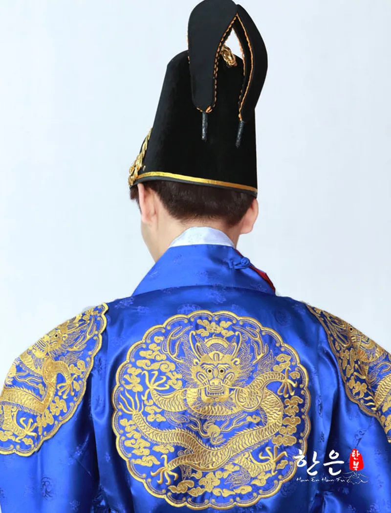 Импортный корейский древний костюм King/атласная одежда King/Одежда для фотостудии |