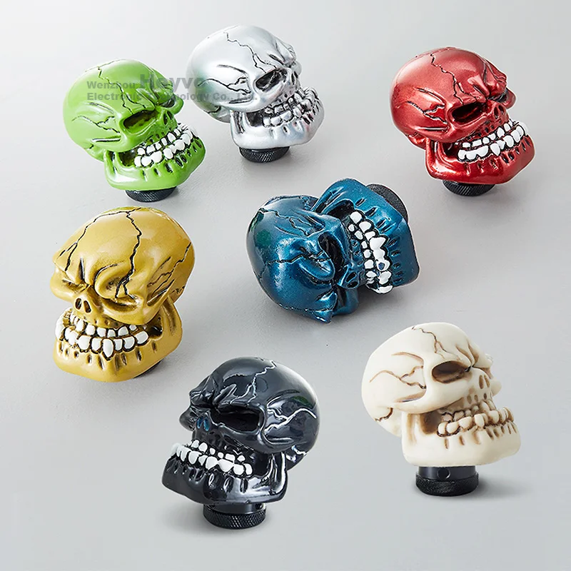 Ручка переключения передач с черепом многоцветная автомобильная ручка из