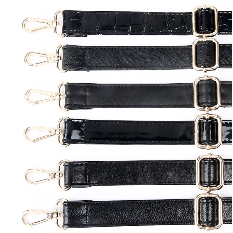 

Adjustable Black Bag Strap DIY Replacement Black PU Leather Shoulder Bags Straps, Belts for Handbags, Purses (3 Metal Colors)