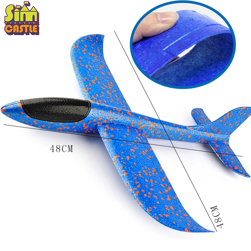 DIY ручной пледы 48 см летающие игрушки самолеты для детей Спорт на открытом