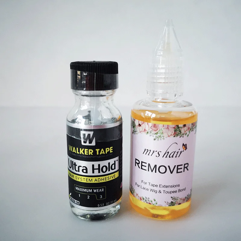 1 glue 1 remover Waterproof professional hair glue ULTRA HOLD LACE WIG ADHESIVE GLUE BY WALKER TAPE 0.5 OZ WITH Lace wig glue. toupee glue - Цвет: 1 glue 1 remover