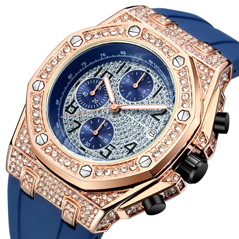 

Мужские часы, немеханические часы в стиле ретро, персонализированные кварцевые часы с большим циферблатом, функцией таймера и подсветкой