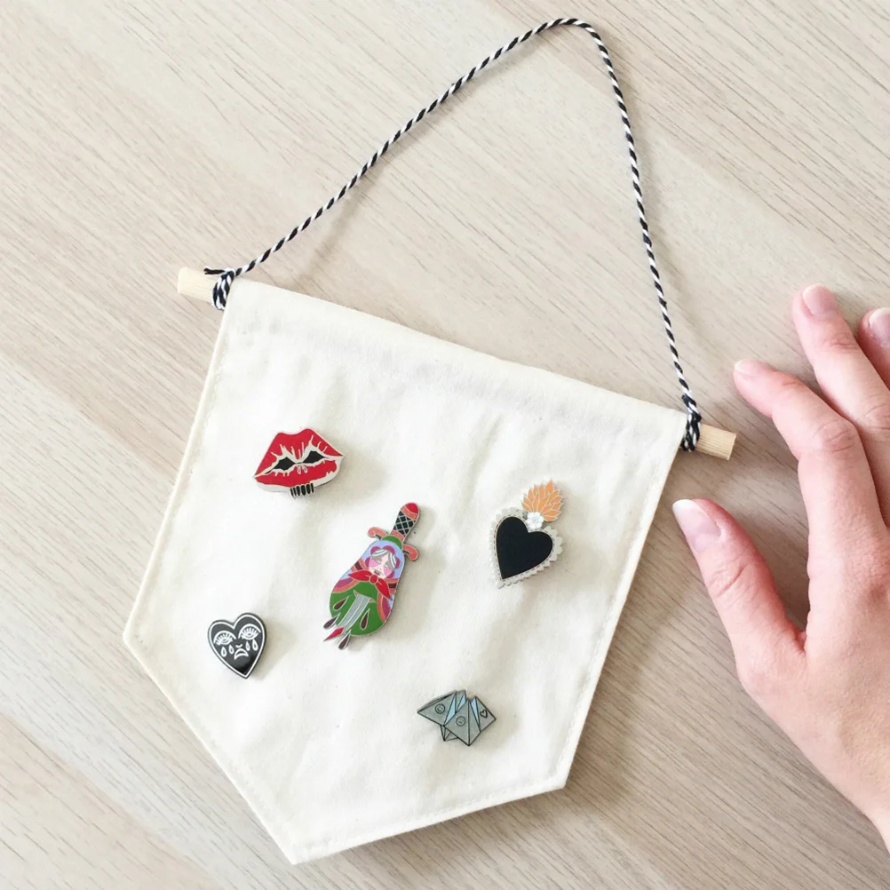 1 шт. Diy Pin дисплей баннер Вымпел эмаль отворот значок флаг простой пустой холст