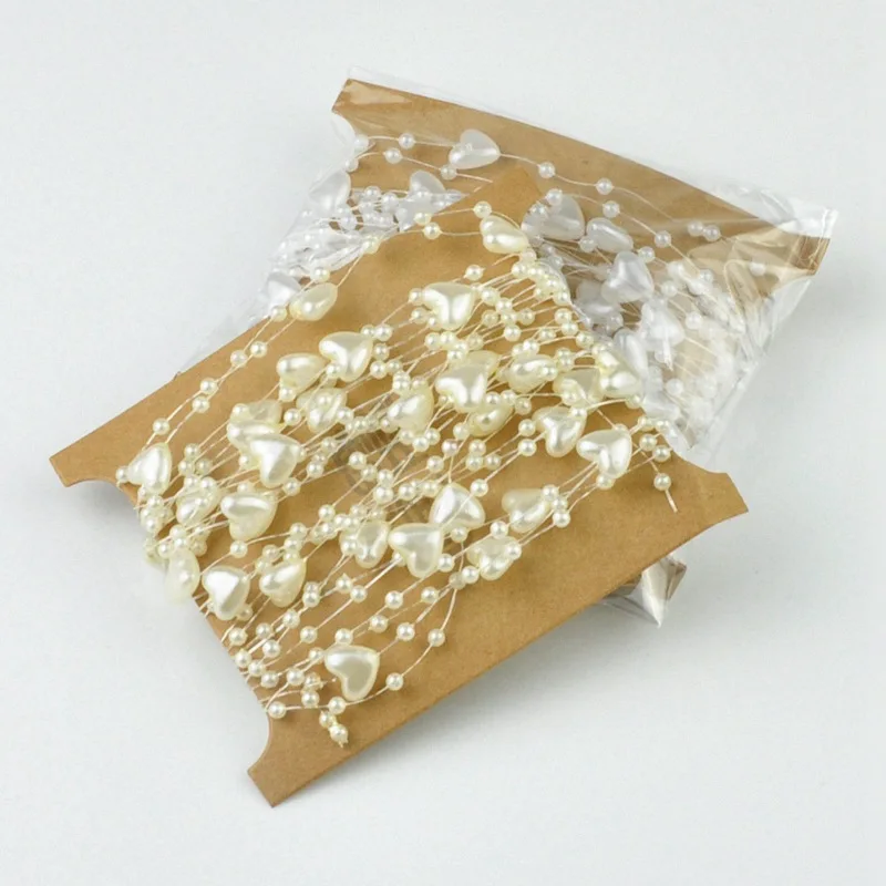 5 м/лот жемчужная гирлянда ручной работы из жемчуга цвета слоновой кости/белого