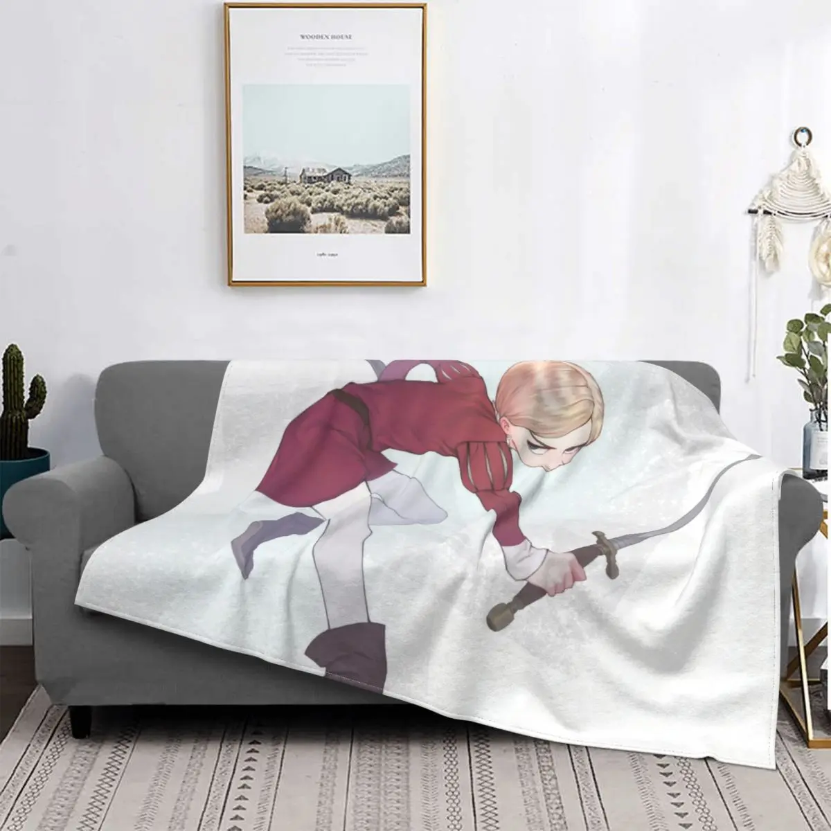 

Daida Anime Blankets Ousama Ranking of Kings Flannel Novelty Breathable Throw Blanket for Chair Covering Sofa Winter