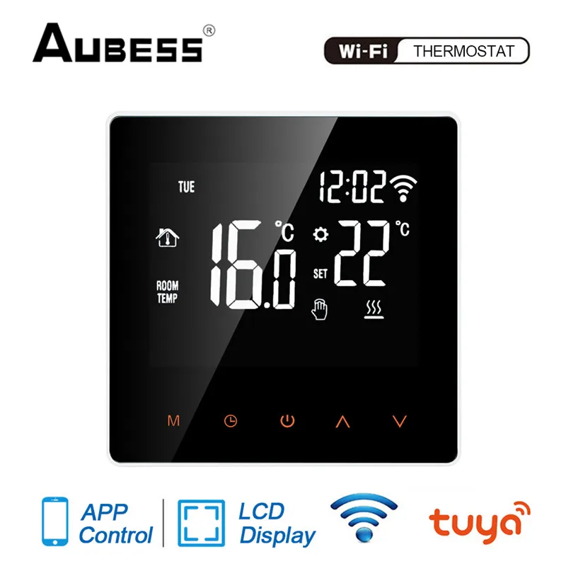 

AUBESS Tuya WiFi Smart Thermostat, Electric Floor Heating Water/Gas Boiler Temperature Remote Controller For Google Home, Alexa