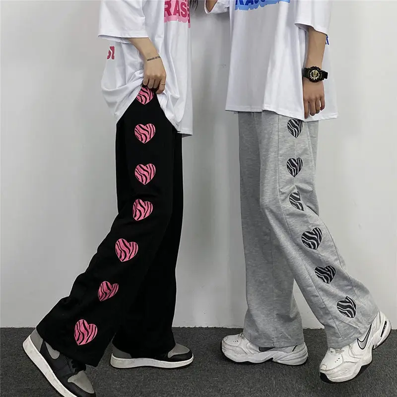 

MINGLIUSILI Hip Hop Trousers Women New Fashion 2021 Summer Harajuku Pants High Waist Loose Casual Streetwear Print Pants