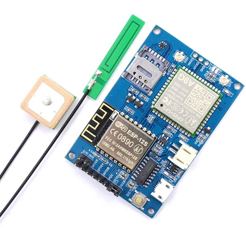 

ESP8266 ESP-12S A9G GSM GPRS+GPS IOT Node V1.0 Module IOT Development Board with All in One WiFi Cellular GPS Tracking