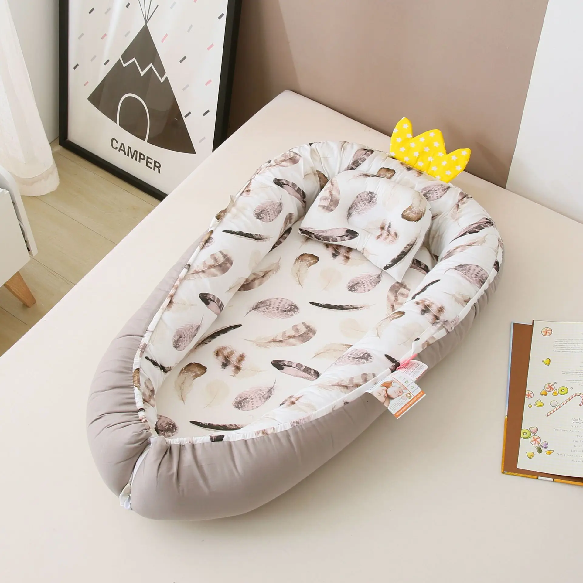 2021 новая детская кроватка портативная детская кровать складное детское кресло съемная и моющаяся кровать для путешествий детская мебель д...