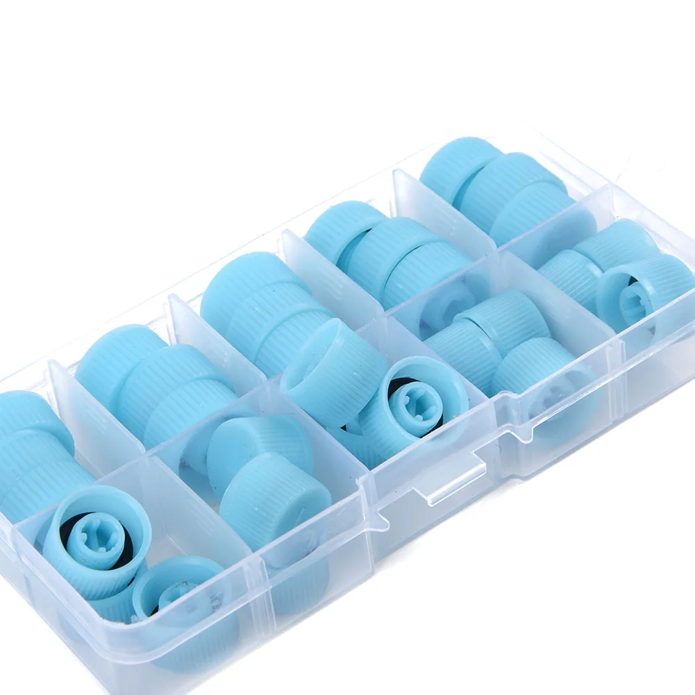 Kit Set Parts Replacement Tools 30pcs AC valve cap Air Conditioner High Low Dust Cover Useful Practical Durable