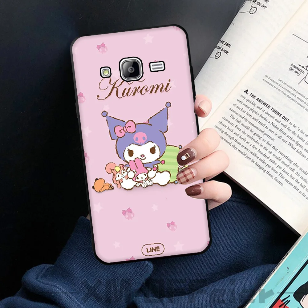 BaweiTE Kuromi цветной милый мягкий силиконовый черный чехол для телефона Samsung J6 Prime 7 Plus