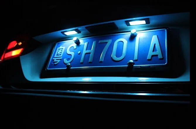 2X светодиодный автомобильный номерной знак для Audi A4 B8 A5 Q5 S5 TT S4 A1 A6 S6 A7 S7 VW Golf MK6 Jetta Passat Touran