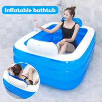hot tub couple bath barrel thick 3 layer double bathtub inflatable foldable tub thickened large size tub for adult home pr sale