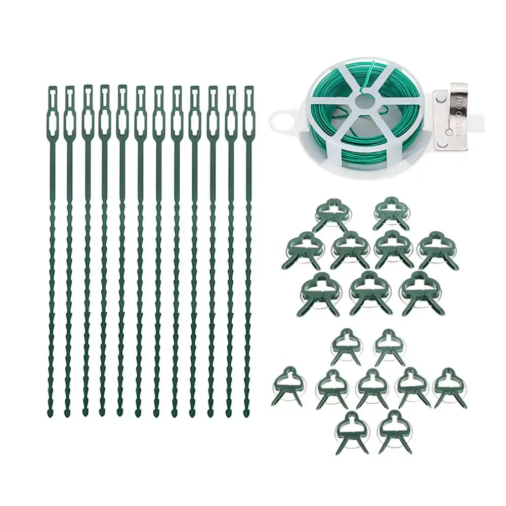 

31pcs Garden Tie Set Plastic Grafting Clips Fastener Plant Vines Vegetable Tendril Clip Tree Fixation Strap Garden Tools