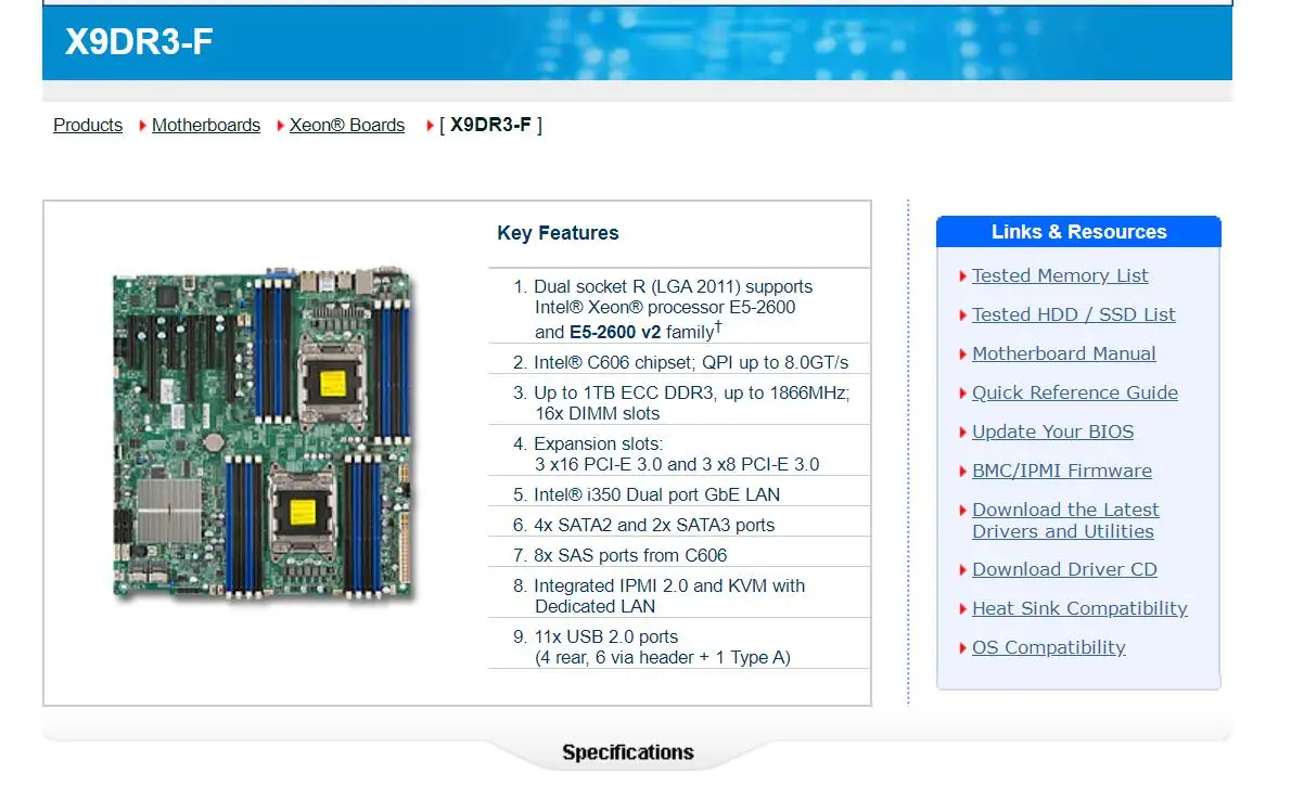 Фонарь для материнской платы супермикро сервера LGA2011 фонарь V1 V2 C606 ECC DDR3 SATA3 SAS IPMI2.0