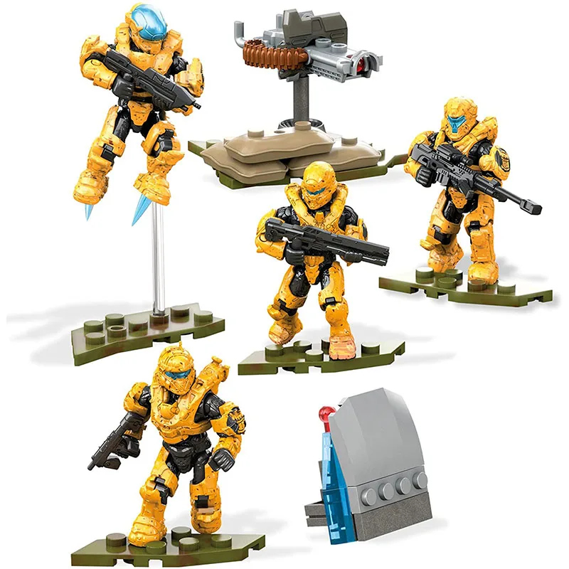 Mega Construx Halo Spartan Fireteam Building Set Toys FMM86 Action Figures Collectible Holiday Gifts for Children and Adults