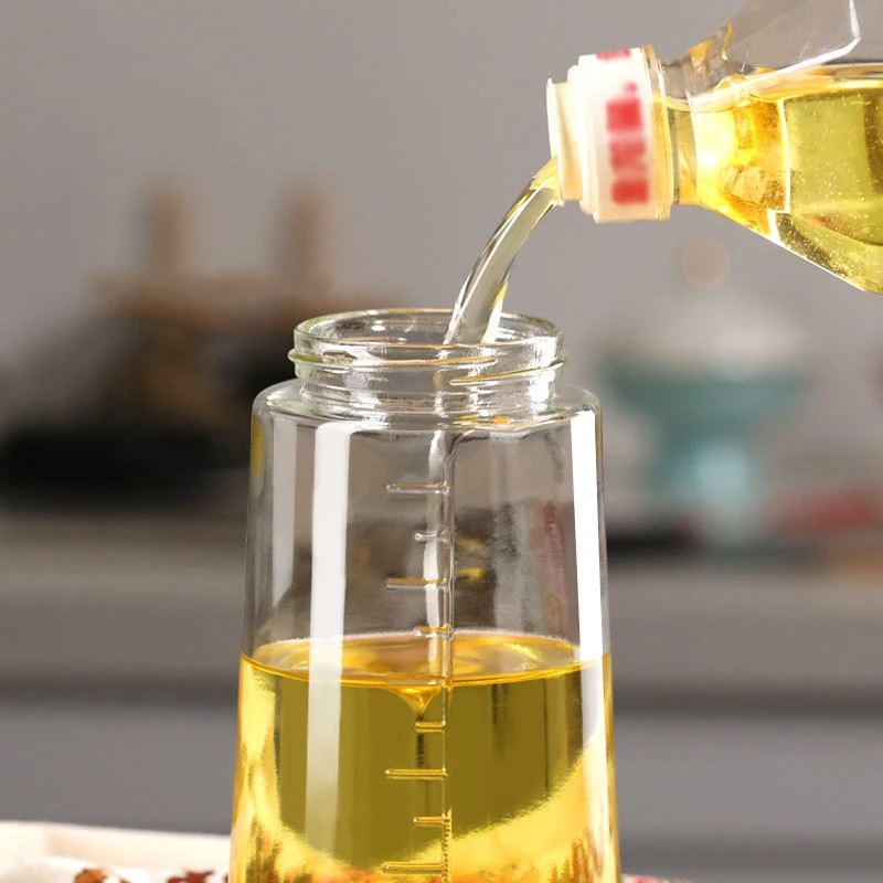 

Cooking Seasoning Oil Bottle Sauce Bottle Glass Storage Bottles for Oil and Vinegar Creative Oil Dispenser For Kitchen Accessory