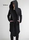 Мужская толстовка с капюшоном, черная накидка в стиле хип-хоп, модная куртка, плащ с длинным рукавом, пальто, верхняя одежда, Лидер продаж