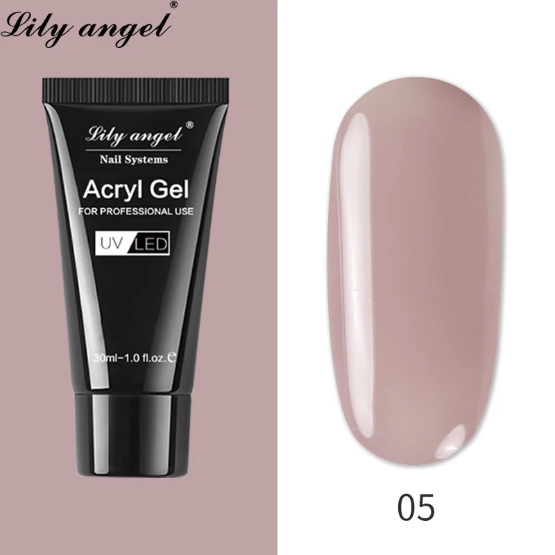 5 Lily Angel 30 мл акриловый гель для ногтей с кристаллами полигель 36 цветов легко обрабатывается Быстросохнущий акриловый гель для наращивания ногтей SJJ-1-36 - Цвет: 5