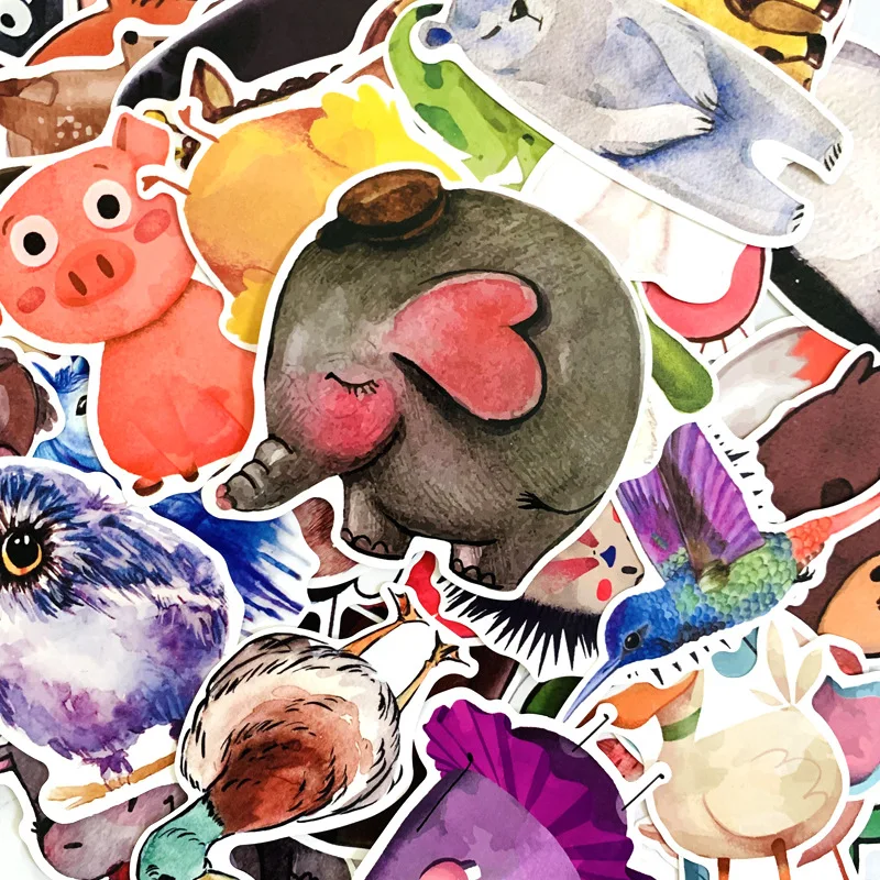 

50pcs Animals painting movie tv show cosplay funny decals scrapbooking diy phone laptop waterproof decoration paster accessories