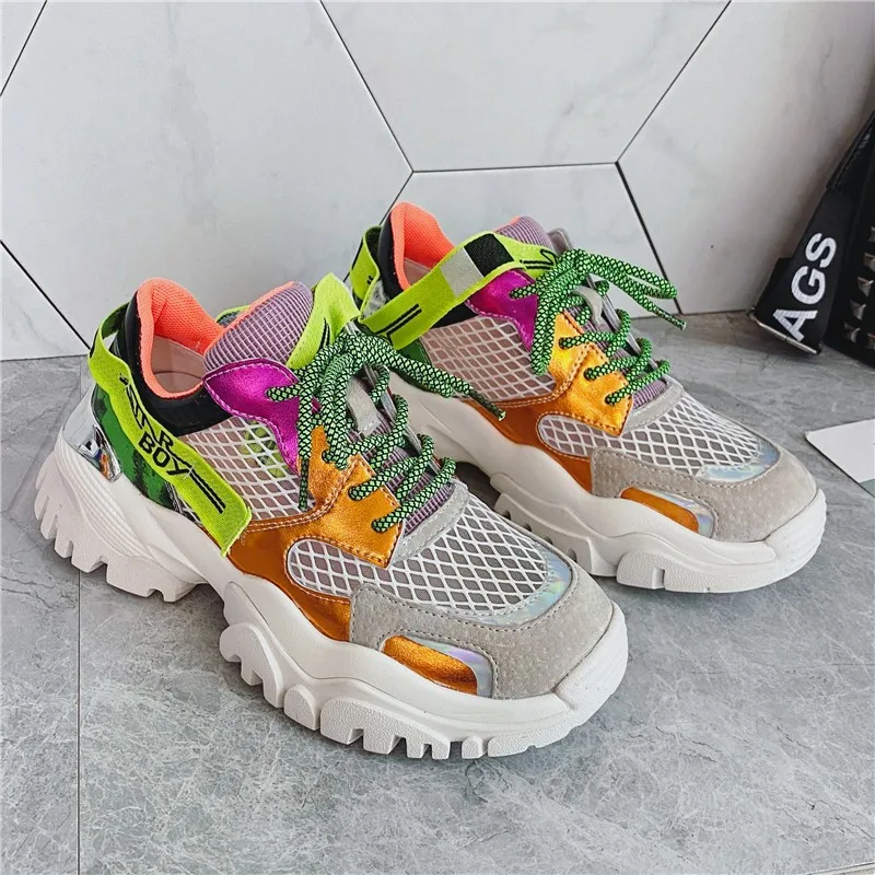 

Fashion Brand Women's Casual Shoes 2020 Autumn Women Platform Shoes Mesh Breathable Shoes for Women Sneakers Zapatillas Mujer
