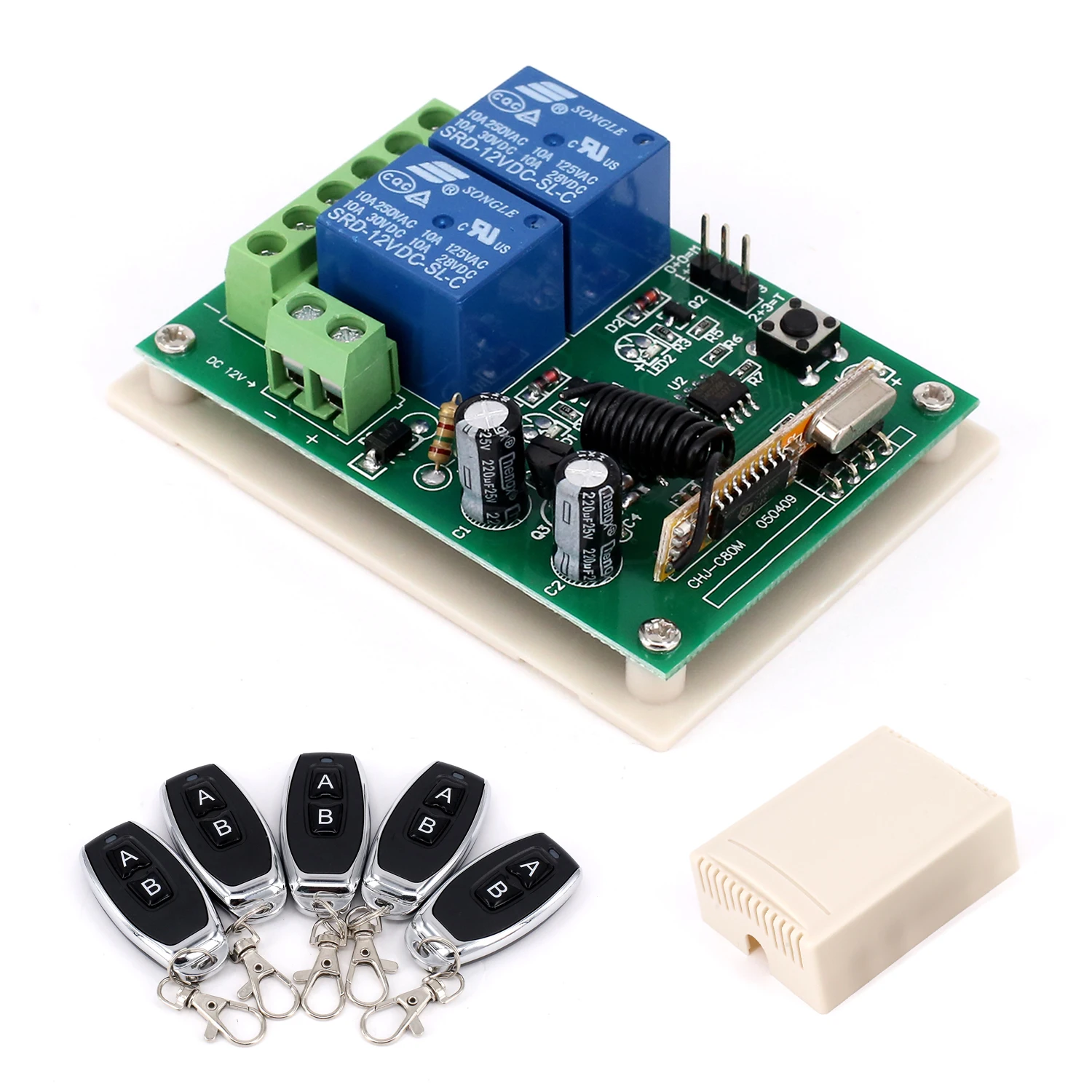 

relay 3CH 433MHz wireless RF Remote Control Switch 5pcs Transmitter + Receiver