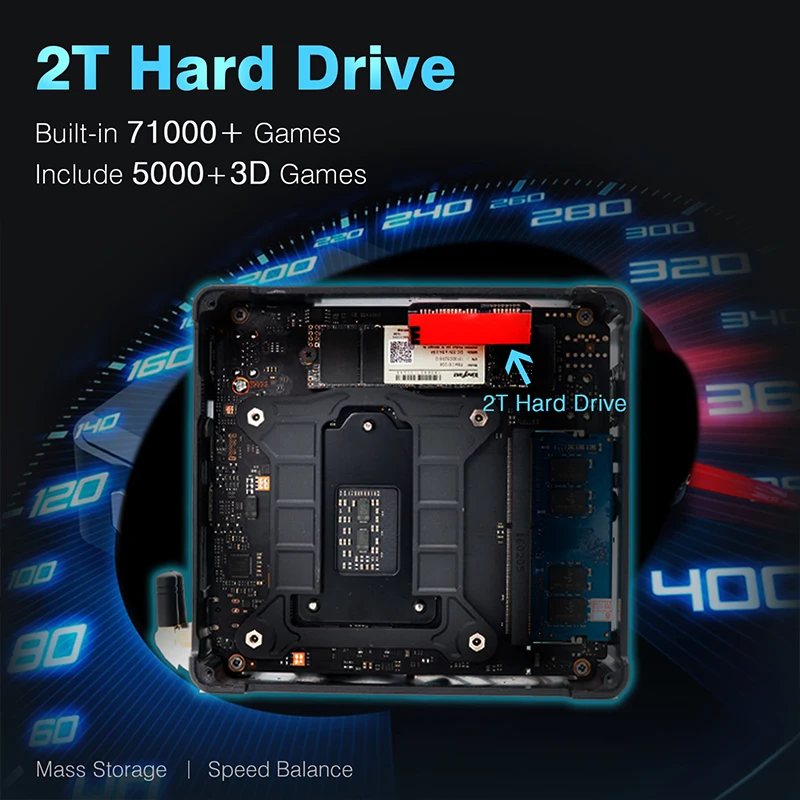 Супер консоль ПК Коробка для PS3/PS2/PS1/WII/DC 71000 + игры мини с двойным экраном выход 2T HDD