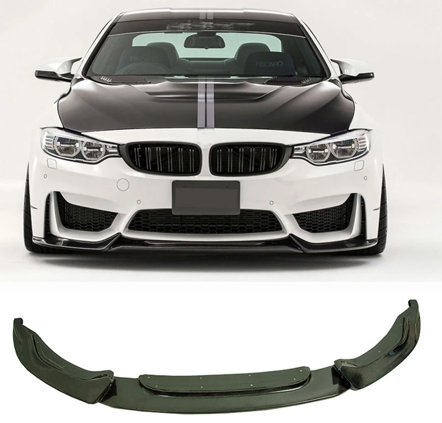 V Style Carbon fiber Front Bumper Lip Fit For BMW F8X M3 M4 B265 | Автомобили и мотоциклы