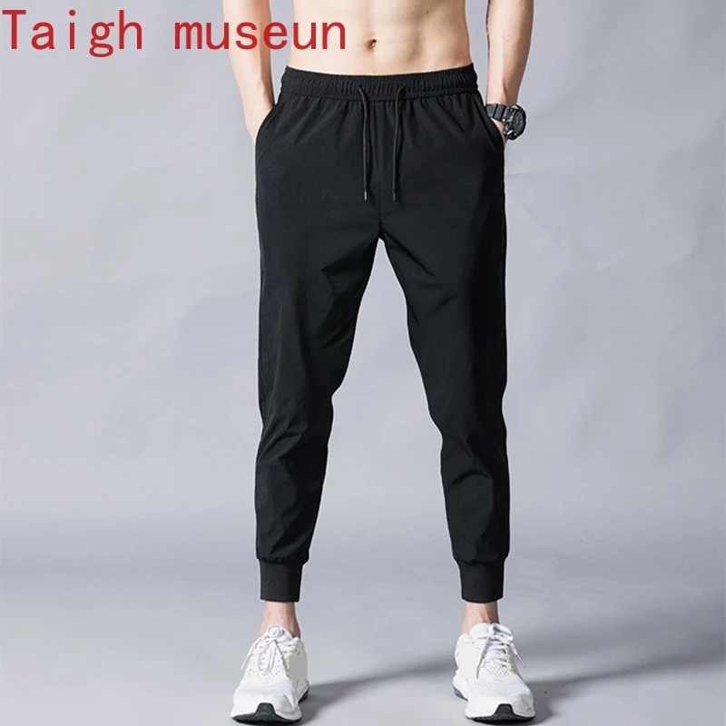 

2021 Brand Summer Men's Trousers Thin Fashion Slim Ninety Points Pants for Male Leisure Small Feet Trouser