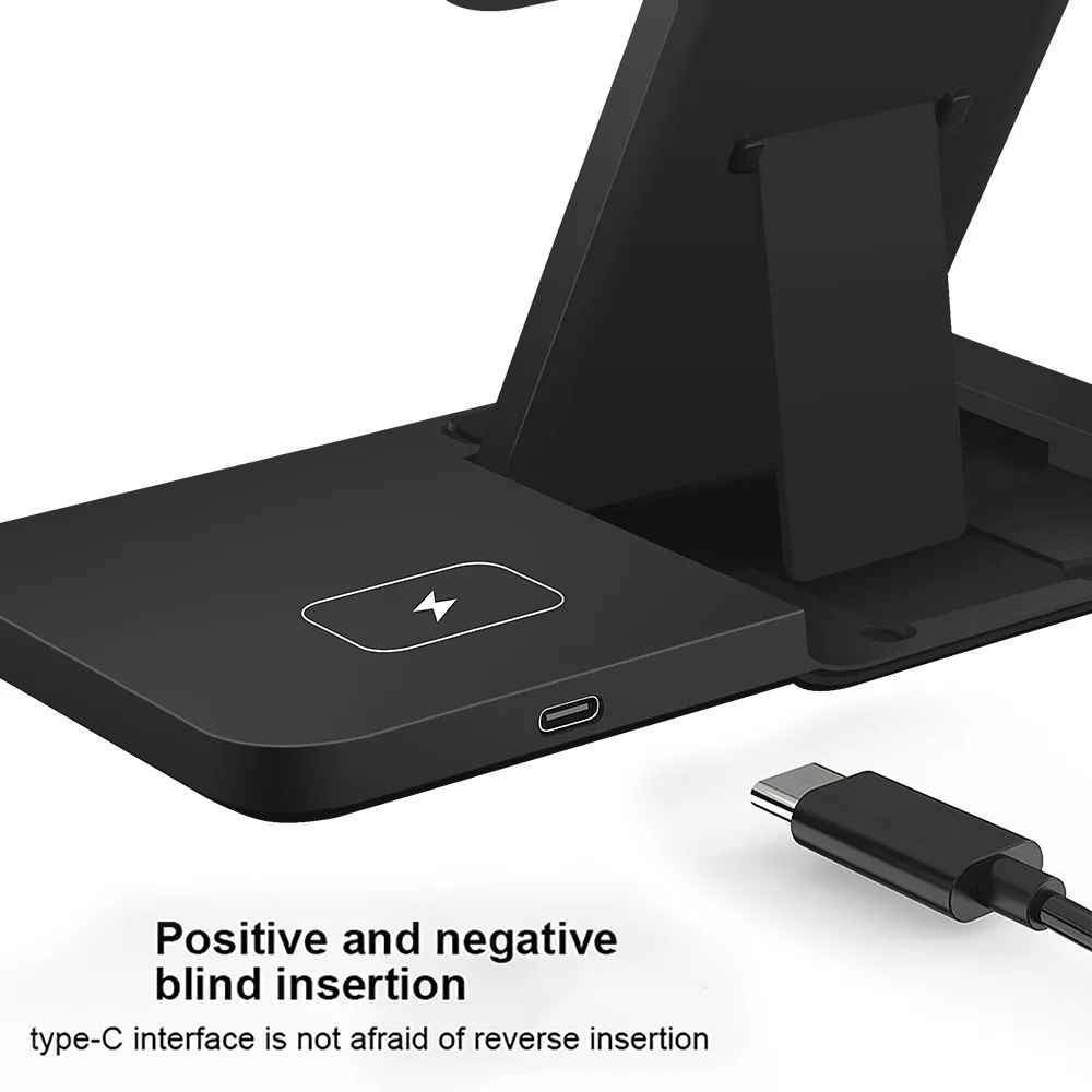 

15W Qi Wireless Charger Stand 3 in 1 Fast Charging Dock Station For iPhone 11 XS XR 8 X For Airpods Pro Apple Watch SE 6 5 4 3 2